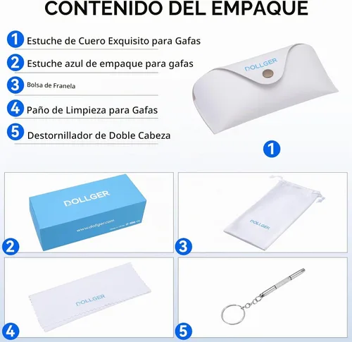 Vista 7 de Dollger Gafas de luz azul para mujer, lentes de bloqueo de luz azul, lentes retro cuadrados TR90