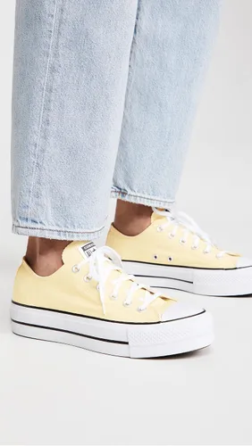 Vista 3 de Converse Chuck Taylor All Star Lift Ox Tenis para mujer, amarillo mantequillablanconegro, talla 6 M de EE. UU, Amarillo