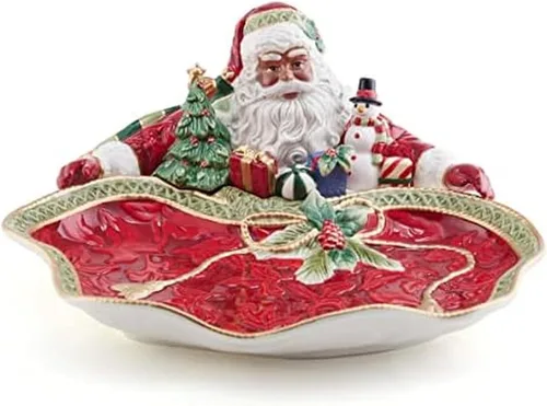 Vista 6 de Fitz and Floyd Fitz & Floyd Holiday Home - Figura musical de resina de Papá Noel afroamericano, multicolor