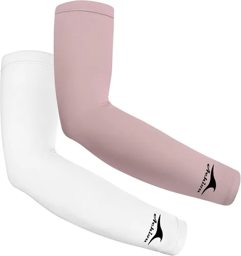 Vista 24 de Achiou Mangas de Brazo de Seda de Hielo Refrigerante, Mangas de Protección Solar UV de Verano, de Compresión UPF 50+ para Mujeres, Voleibol