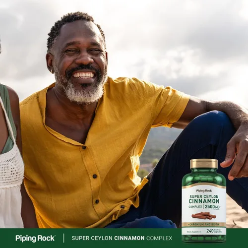 Vista 6 de Piping Rock Super Ceylon Complejo de Canela de Ceilán Cápsulas 2500 mg 240 Pastillas en Polvo Suplemento de Extracto con Cromo y Biotina
