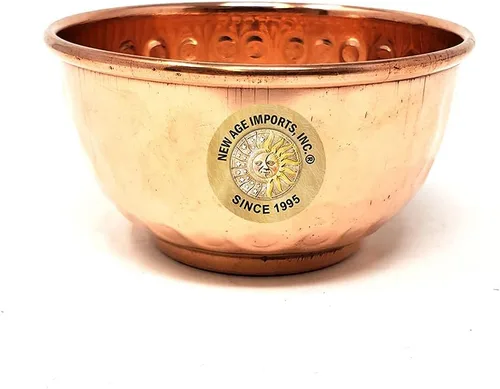 Vista 6 de Flower of Life - Cuenco de cobre de 3 pulgadas, ideal para uso en altar y ritual, quemador de incienso, cuenco para manchas, decoración - New Age