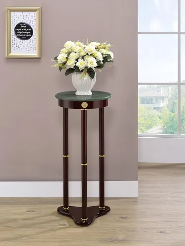 Vista 2 de Coaster Edie - Soporte para plantas de sala de estar con almacenamiento, Merlot 3315