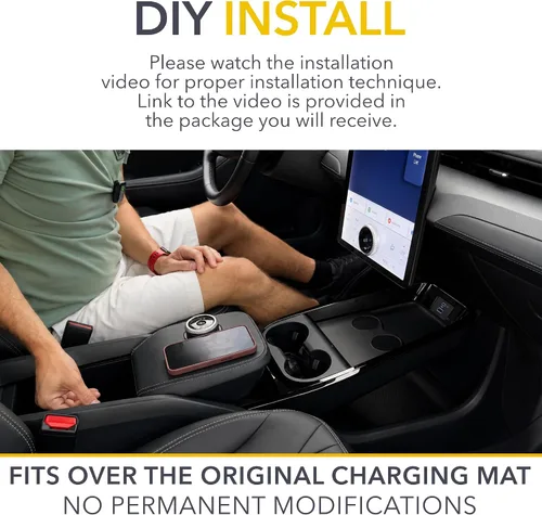 Vista 8 de TWRAPS Cargador de teléfono inalámbrico Qi2 dual para Ford Mustang Mach-E