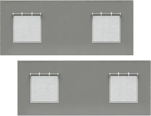 Vista 13 de Paredes laterales y puertas de cochera de 10 x 20 pulgadas, color gris, paquete de 2 (sin marco ni cubierta)