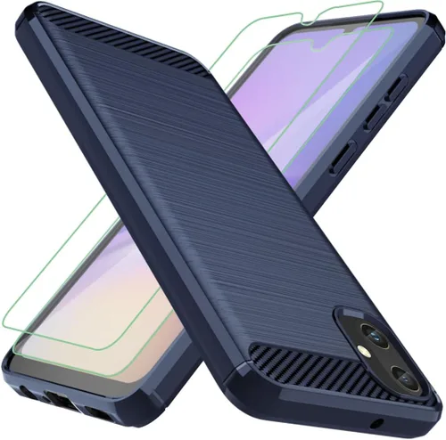 Vista 9 de Osophter Para Galaxy A05 Caso: con 2 unids Protector de pantalla Absorción de Golpes Flexible TPU Cubierta Protectora de Caucho para Samsung Galaxy