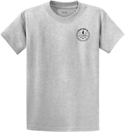 Vista 43 de Koloa Surf - Camisetas de algodón pesado para hombre, tallas grandes y altas Azul acuático/negro buscando diseño de ondas