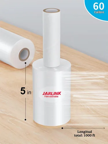 Vista 2 de JARLINK Película elástica de 5 pulgadas x 1000 pies, envoltura retráctil