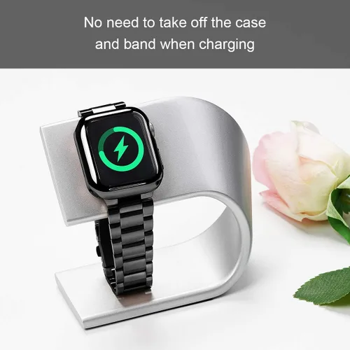 Vista 5 de iiteeology - Correa compatible con Apple Watch de 1.49" (38mm) Serie 3 2 1, correa mejorada de acero inoxidable con protector de pantalla