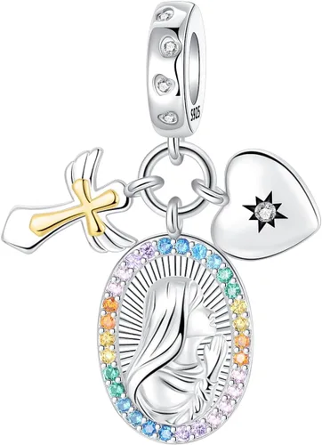 Vista 288 de LUXILLA Abalorio de plata de ley 925 para madre, hija, abuela, para familia, amor, madre, hija, abuela, para pulseras, collares, dijes, abalorios