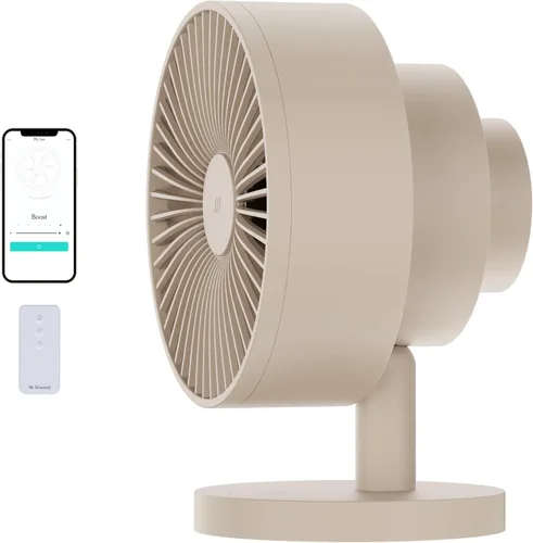 Vista 9 de Windmill Ventilador inteligente - Circulador de aire 2 en 1 ultra silencioso con control remoto - Ventilador de refrigeración compacto de 5 Blanco