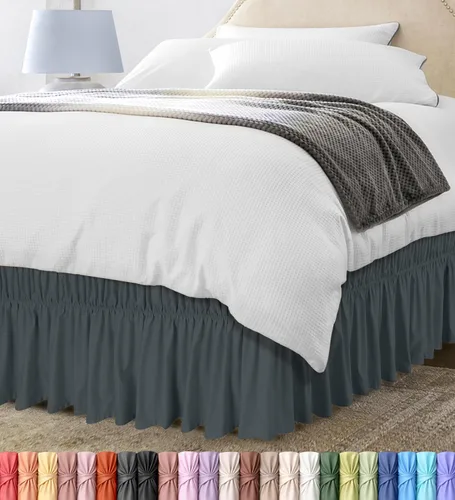 Vista 9 de Utopia Bedding Falda de Cama Elástica Twin - Volante de Fácil Colocación - Falda de Cama de Microfibra con Cinturón Elástico Ajustable Caída