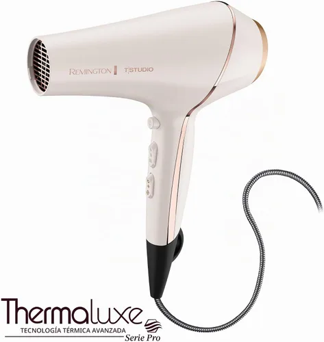 Vista 10 de [Usado] Secadora de cabello Remington Pro Series AC9140P T, Studio Thermaluxe, con cable que no se enreda, más concentrador y clips
