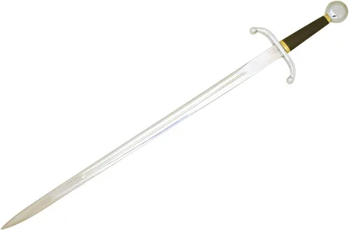 Vista 20 de Medieval Warrior Knights Templar Long Sword with Sheath Steel Guard, Leather Wrapped Handle