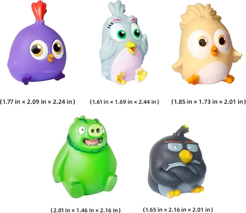 Vista 3 de ROLOSO Juguetes coleccionables de Angry Birds con licencia, 13 figuras de acción, juego de rebaño, juegos de cerdo City Strike 2 Takedown Space