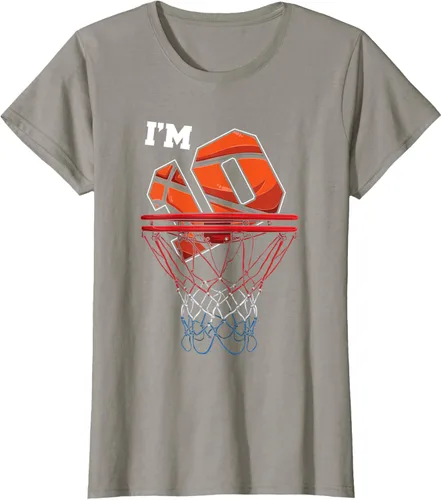 Vista 53 de Camiseta de regalo de cumpleaños con red de baloncesto de 10 años, Negro