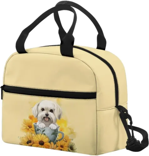 Vista 50 de doginthehole Bolsa de almuerzo portátil de teñido anudado azul, bolsa de almuerzo, organizador reutilizable, hielera para adultos, al aire libre