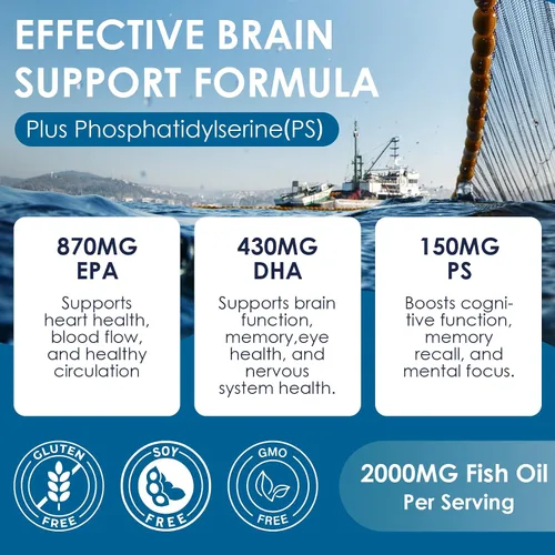 Vista 8 de DRFOSTER Aceite de pescado Omega-3 2000 mg, 120 cápsulas blandas