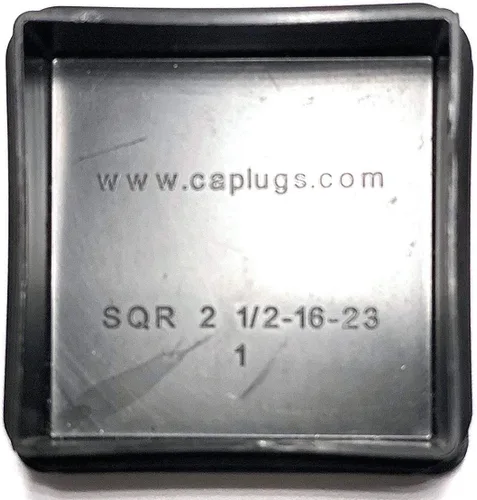 Vista 16 de Paquete de 10: (0.5 pulgadas (1/2 pulgadas), calibre 14-20, tapón cuadrado de plástico negro, tapa de extremo de tubo, insertos deslizantes