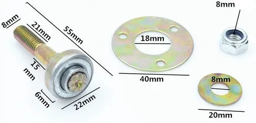 Vista 2 de Acxico Juego de tornillos para cojinetes de silla mecedora, accesorios de conexión de metal, 4 piezas
