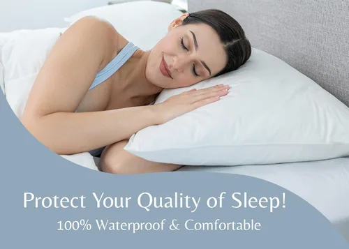Vista 4 de Protector de almohada impermeable con cremallera, tamaño estándar