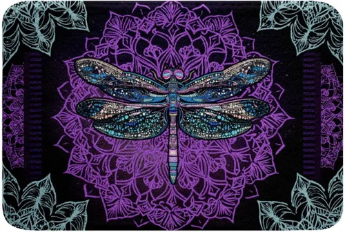 Vista 10 de Erosebridal Tapete de baño de abeja, sol y luna, decoración de habitación de galaxia trippy de 16 x 24 pulgadas, alfombra de baño de noche