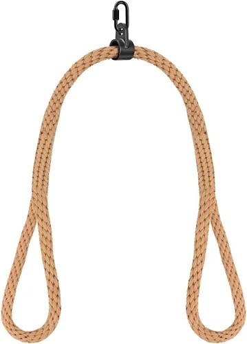 Vista 2 de Kipika Cuerda de tríceps, accesorios para máquina de cable, sistema de polea, cuerda de nailon resistente con extremos de goma suave