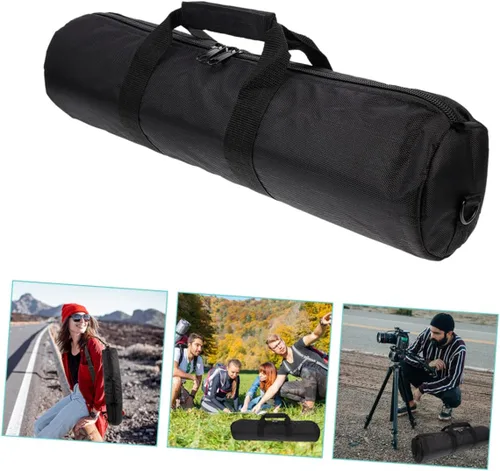 Vista 3 de SHINEOFI Bolsa de almacenamiento de trípode resistente, estuche de transporte de nailon duradero con cierre de cremallera para soporte de micrófono