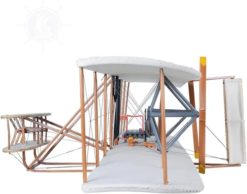 Vista 10 de Old Modern Handicrafts 1903 Wright Brother Flyer - Escala 1:10 - Modelo de avión - Modelo de avión de madera de calidad de museo para el hogar