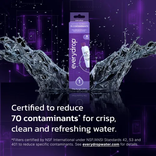 Vista 10 de Everydrop by Whirlpool - Filtro para refrigerador de hielo y agua 1, morado, EDR1RXD1