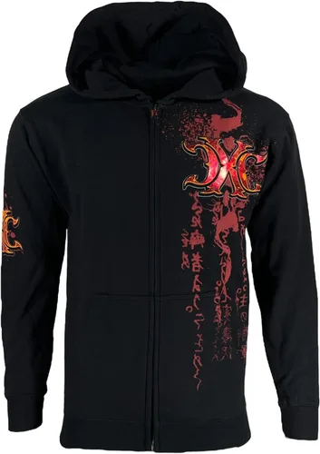 Vista 2 de Xtreme Couture by Affliction - Sudadera con capucha para hombre, color negro piraso, Negro