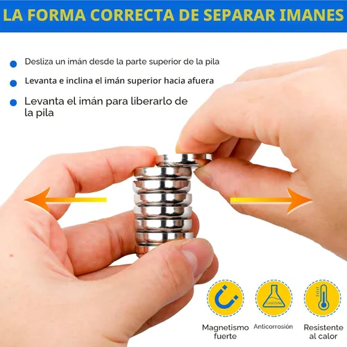 Vista 4 de Imanes de taza con agujero avellanado, imán con tornillo, imanes con base redonda con fuerza de sujeción industrial, 60 libras de fuerza