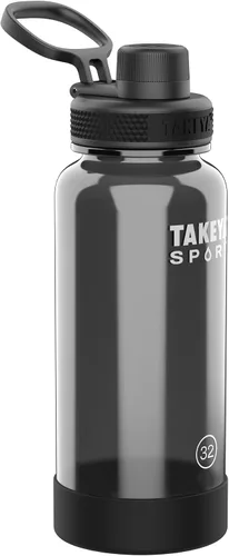 Vista 12 de Takeya Tritan - Botella de agua deportiva con tapa de boquilla - Sin BPA y apta para lavavajillas - Botella reutilizable con asa de tapa - Botella