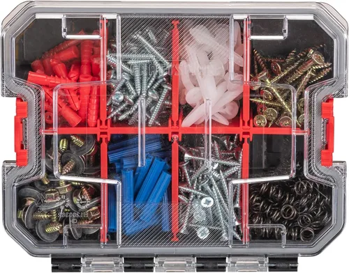 Vista 5 de CRAFTSMAN VERSASTACK Organizador de almacenamiento, organizador de piezas pequeñas, 8 compartimentos, tapa incluye pestillo seguro (CMST17827)