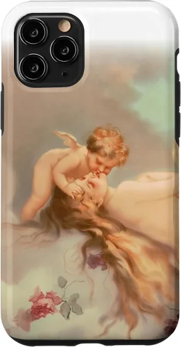 Vista 10 de iPhone 14. Querubines vintage jóvenes que cuidan de una bonita funda de ángel durmiente