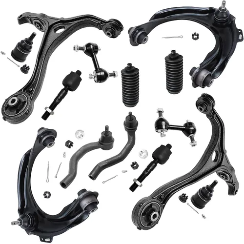Vista 59 de Detroit Axle - Kit de suspensión frontal de 15 piezas para Jeep Grand Cherokee 99-04 1999 2000 2001 2002 2003 2004, brazos de control superior e