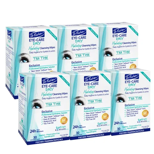 Vista 10 de Dr. Fischer Toallitas para párpados de árbol de té, toallitas suaves para limpieza diaria de ojos y removedor de maquillaje hipoalergénico