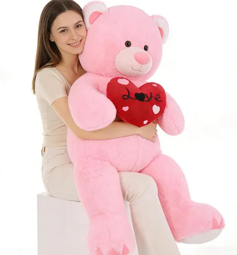 Vista 9 de MaoGoLan Oso de peluche gigante de 4 pies de crema, oso de peluche grande de 47 pulgadas, peluche suave para niños, decoraciones para Baby Shower