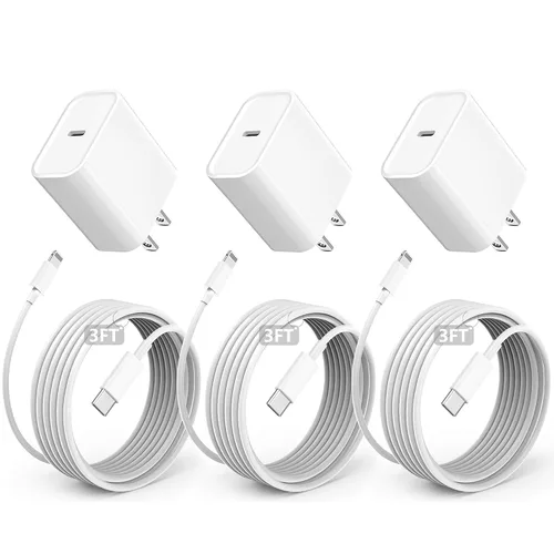 Vista 9 de Cargador rápido de 10 pies para iPhone de 20 W, cargador extra largo para iPhone, carga rápida, paquete de 2 cables USB C a Lightning de 10 pies
