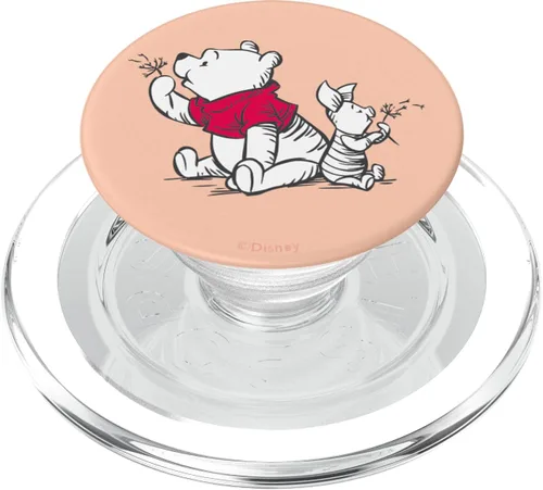 Vista 8 de Disney Winnie the Pooh and Piglet PopSockets PopSockets estándar de diente de león rosa