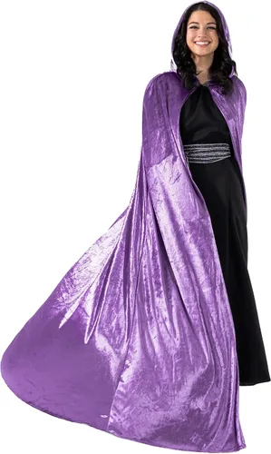 Vista 28 de Little Adventures Deluxe - Capa de terciopelo para adulto con capucha forrada