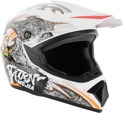 Vista 12 de Guantes para niños, lentes para motociclista y casco para manejar fuera de pista, para niños, para motocross, aprobados por el DOT, para carreras, M