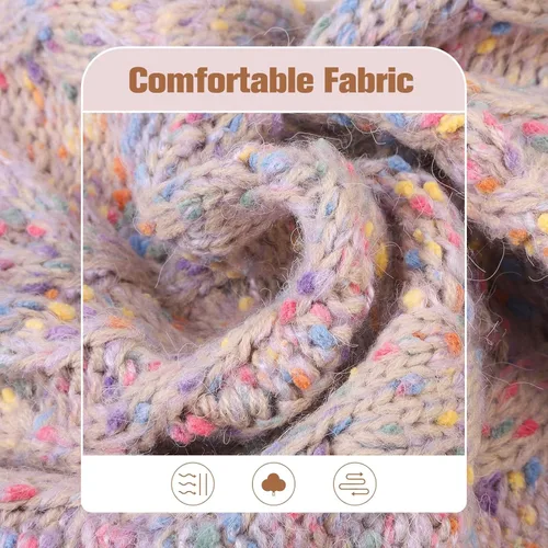 Vista 3 de Suéteres de perro para perros pequeños, ropa de punto con agujero Pompones beige
