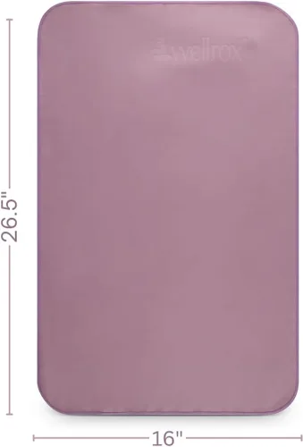 Vista 4 de Wellrox Toalla de yoga antideslizante - Toalla de mano y esterilla para yoga, pilates y fitness (lavanda)