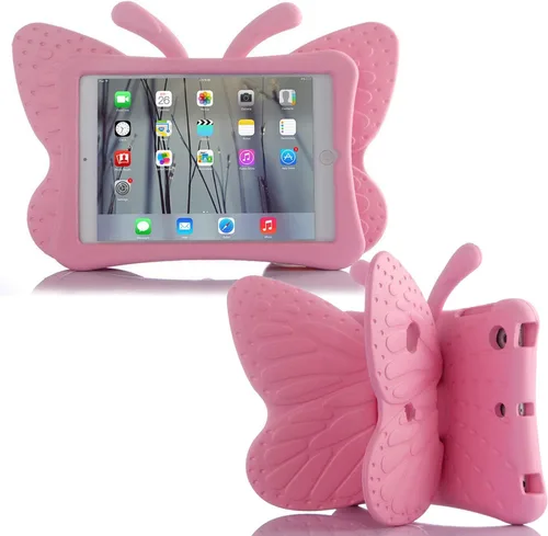 Vista 11 de Simicoo Funda de mariposa 3D para iPad 10.2 9 8 7 niños con soporte Lite de espuma EVA a prueba de golpes resistente funda para tableta para niñas