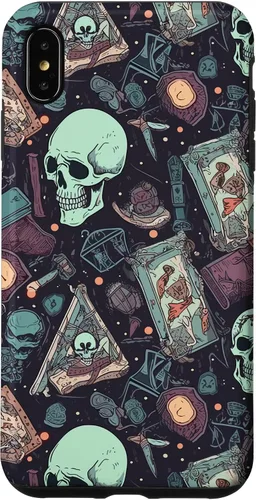 Vista 11 de Eerie Tarot Cards and Crystals Pattern Scary Cute Halloween Case for iPhone 17
