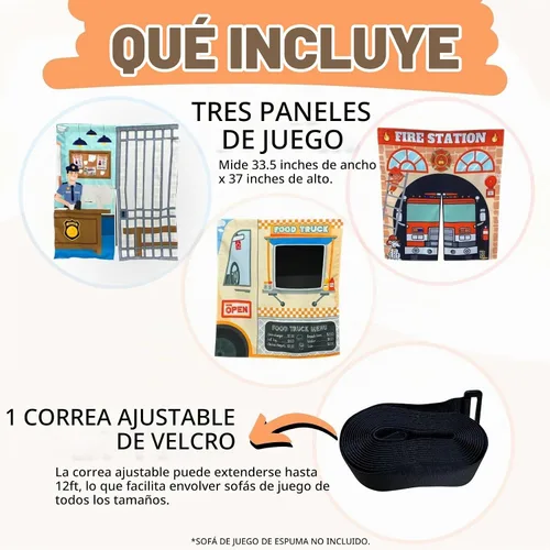 Vista 7 de Couch Swag Panel de juego para sofá de espuma para niños, sofá infantil