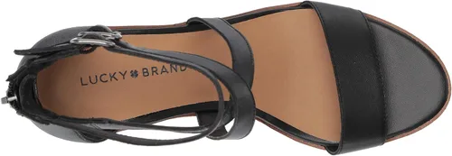 Vista 5 de Lucky Brand Sandalias de tacón con correa al tobillo Ressia para mujer