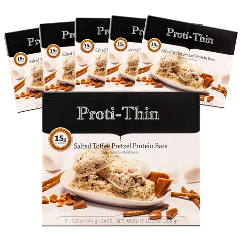 Vista 13 de Proti-Thin Fluffy Nutter Barras de proteína, 0.51 onzas de proteína, bajas en calorías, muy bajas en carbohidratos (VLC), bajas en grasas, barra