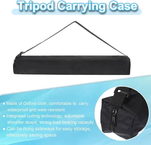 Vista 4 de PATIKIL Funda de transporte para trípode de 22.83 x 3.15 pulgadas, 1 bolsa de trípode acolchada de nailon con asas para soportes de luz, accesorios